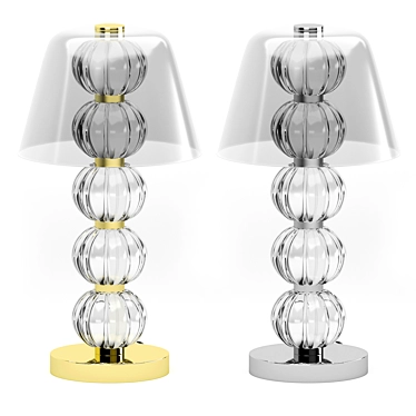 Amulet Table Lamp: Elegant Glass and LED Design 3D model image 1 