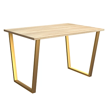 Atlant-4 Oak Nebraska OM Dining Table 3D model image 1 