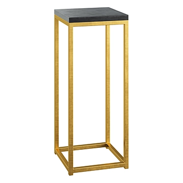 Marble & Brass Side Table 3D model image 1 