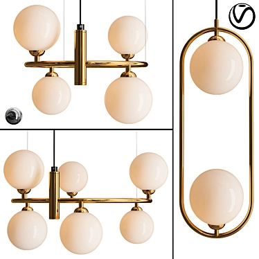 Sophisticated Ring Pendant Light 3D model image 1 