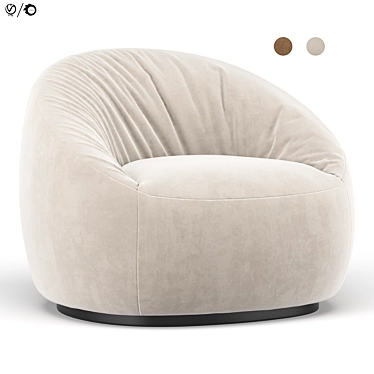 Elegant Hana Armchair: Modern Comfort 3D model image 1 