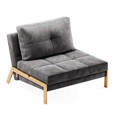 Fancy Pakoworld Sofa Bed - Stylish and Versatile 3D model image 1 