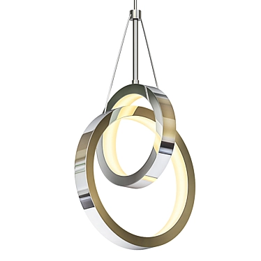 Elegant Chrome LED Pendant 3D model image 1 