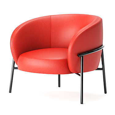 Elegant Leather Armchair: PARLA RIMO 3D model image 1 