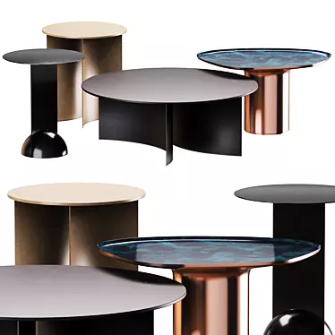  Stylish Tables Collection: Pierre, Combination, Drops 3D model image 1 