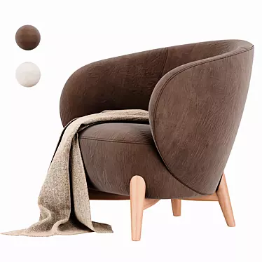 Modern Oreillas Armchair: Elegant Design, Ultimate Comfort 3D model image 1 