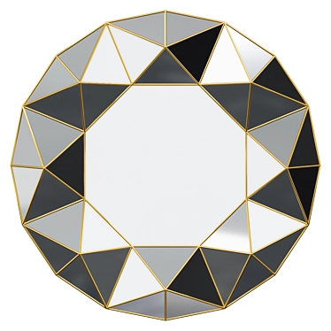 Geometric Patterns Mirror, 3D Wall Decor 3D model image 1 