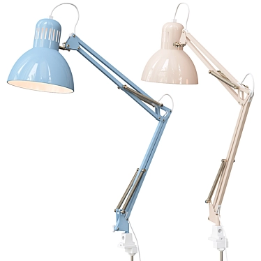 Tertial Blue-Beige Desk Lamp 3D model image 1 