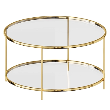 Golden Glam Coffee Table 3D model image 1 