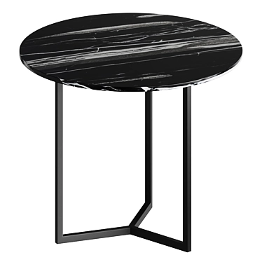 Marble & Metal Side Table 3D model image 1 