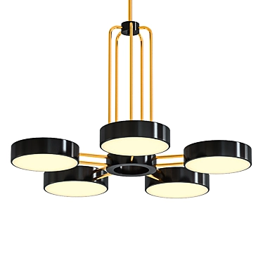 Elegant Five-Light Abbott Chandelier 3D model image 1 