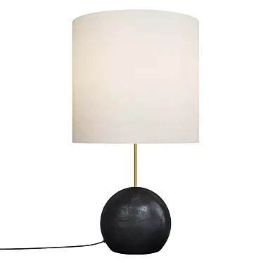 Elegant Stand Drum Table Lamp 3D model image 1 
