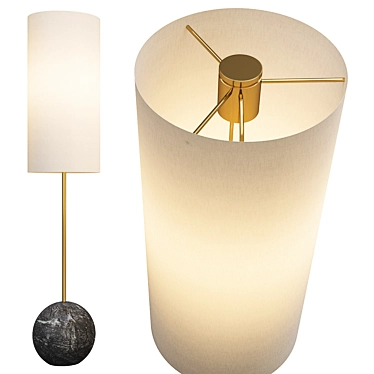 Sleek Stand Lamp: Elegant Illumination 3D model image 1 