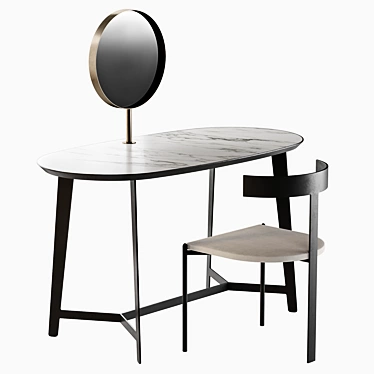 Elegant Vanity Table Dresser 3D model image 1 
