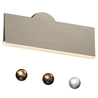 Minimalist Aluminum LED Wall Light 3D model image 1 