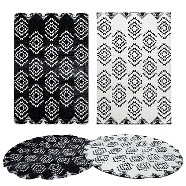 Versatile Rug Set: 8 Stunning Designs 3D model image 1 