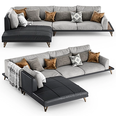 Bellotti Ezio Ares: Stylish & Spacious Sofa 3D model image 1 