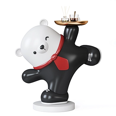 Arctic Organizer: Polar Bear Figurine 3D model image 1 