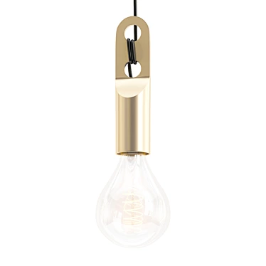 Angela Aged Brass Pendant Light 3D model image 1 