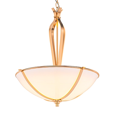 Stiffel Parlene Gold & Glass Pendant 3D model image 1 