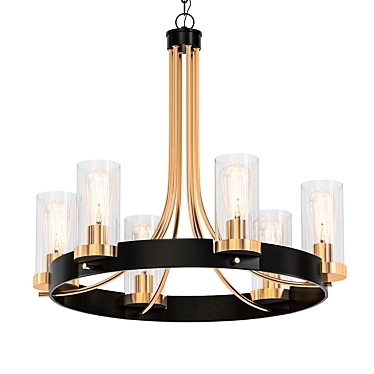 Lustrous Brilliance: Stiffel Chandelier 3D model image 1 