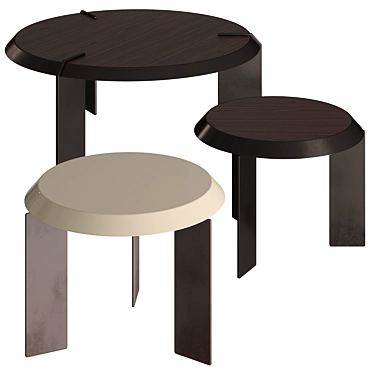 KEEL | Modern Steel Side Table 3D model image 1 
