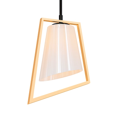 Luxury Gold Oblique Pendant Light 3D model image 1 