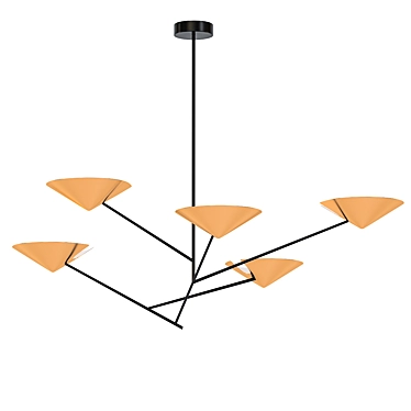 Modern Elegance: eEquilibrium Chandelier 3D model image 1 