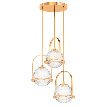 Brass Cluster Pendant Light 3D model image 1 