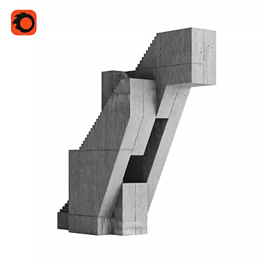 Concrete Sculpture Stairway No.6 3D model image 1 