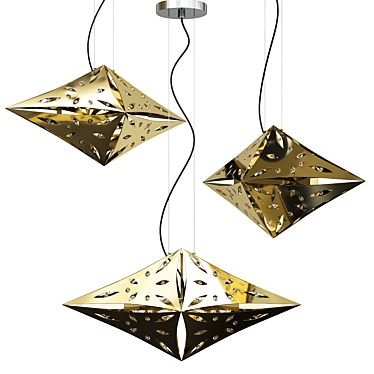 Quasar Triple Module Luxury Chandelier 3D model image 1 