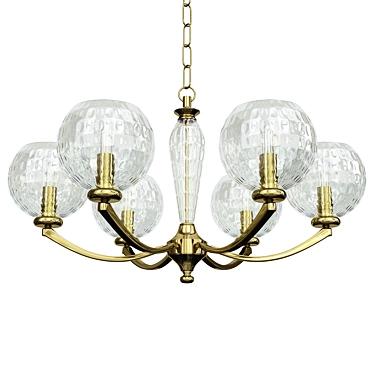 Elegant Stuart 6-Light Chandelier 3D model image 1 