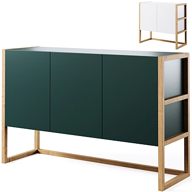 Compo 2-Door Sideboard: Stylish Storage Solution 3D model image 1 