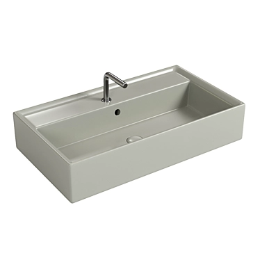 TECLA Ceramic Sink - TWENTY TW01011, 61x46x12.5 cm, No Drain Plug 3D model image 1 