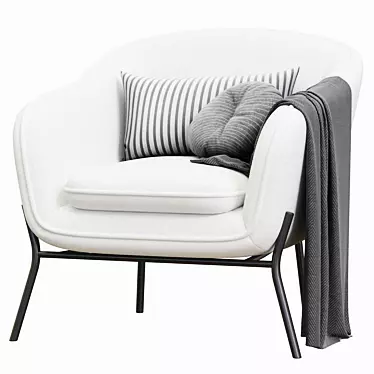 Elegant Albertson Armchair 3D model image 1 