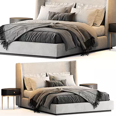 Elegant Flexform Midnight Bed 3D model image 1 