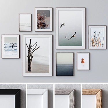 Modern Frame Set: Wall Paintings 3D model image 1 