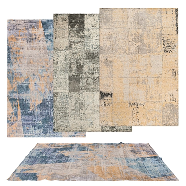 6-Piece Rug Set: Versatile & Realistic Rugs 3D model image 1 