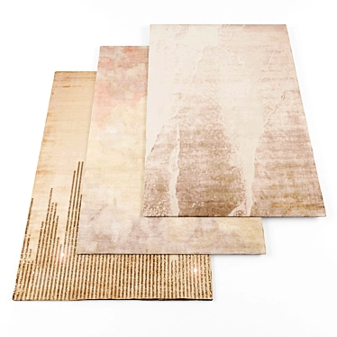Sahara Sands Rugs: 5-Piece Set with Textures 3D model image 1 