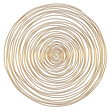 Golden Metal Spiral Wall Art 3D model image 1 