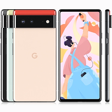  Google Pixel 6: Embrace All Colors! 3D model image 1 