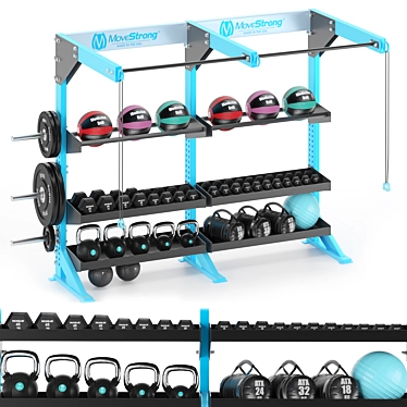 Elite Gym Tools Fitness Set 3D model image 1 