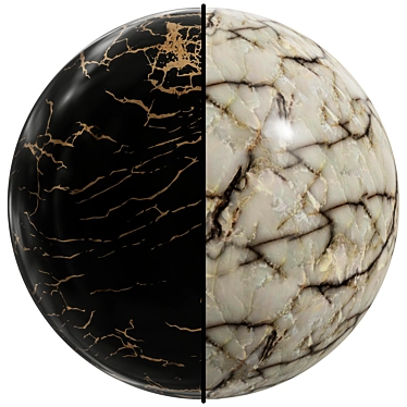 Elegant Marble Stone | 2 Mat | 4K | Seamless 3D model image 1 