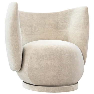 Sleek Swivel Lounge Chair 3D model image 1 