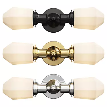 Elegant Davis Double Sconce 3D model image 1 