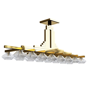 Elegant Art Deco Chandelier 3D model image 1 