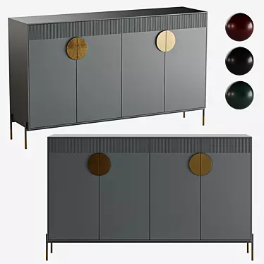 Modern 4-Color Dresser, 400x1800x1100 3D model image 1 