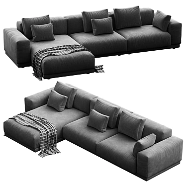 Vitra Place Sofa - Stylish Modern Comfort 3D model image 1 