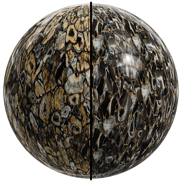 FB61 Agata Maximum Marble: Atena & Black | Seamless Design 3D model image 1 