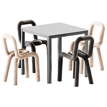 Elegant Dining Set: La Table & Bold Chair 3D model image 1 